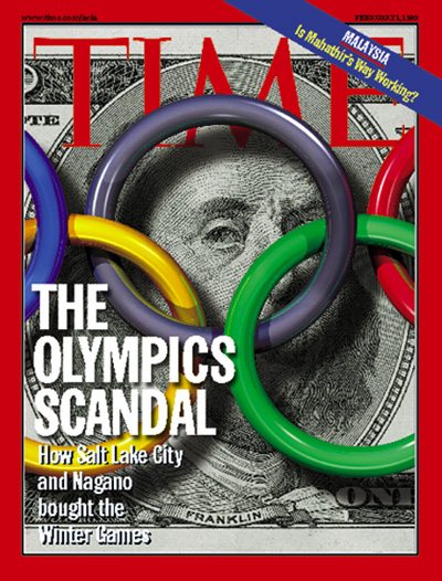 اللجنة الأولمبية الدولية أيضاً يشوبها الفساد: غلاف مجلة "تايم" عن فضيحة شراء ألعاب "سولت ليك سيتي!