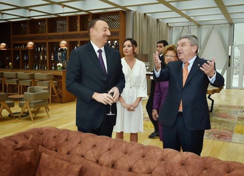 IOC President Thomas Bach with his billionaire pals 