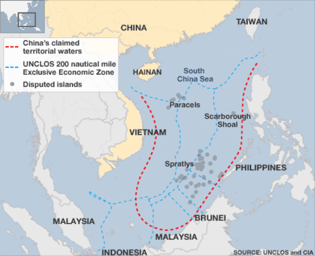 جزر سبراتلي المتنازع عليها بين الصين ودول المنطقة