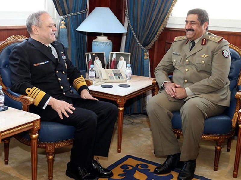 Qatar Minister of State for Defense Affairs Meets Commander of Turkish Naval Forces