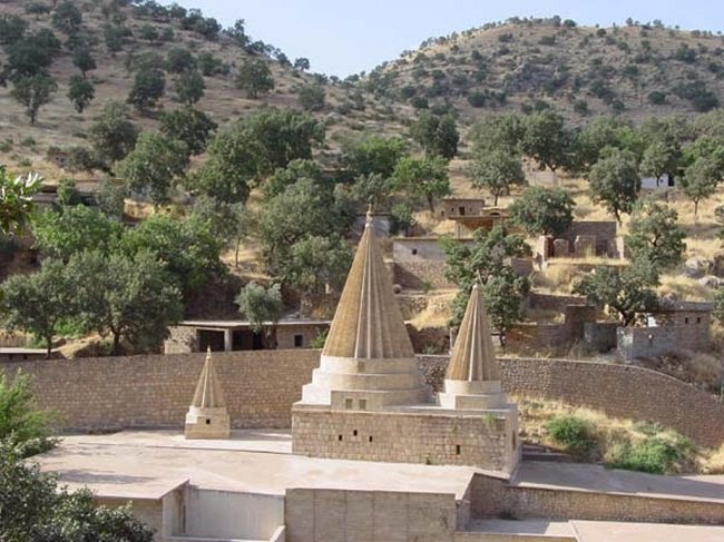 Unreached by ISIS, the holiest Yazidi shrine of Sheikh Adi at Lalish 